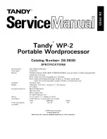 Tandy WP-2 Service Manual preview