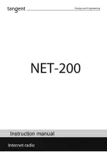 Tangent NET-200 Instruction Manual preview