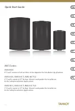 Tannoy AMS Series Quick Start Manual preview