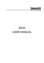 Preview for 1 page of Tannoy B950 User Manual