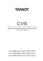 Tannoy CVS4 Installation Manual preview
