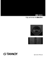 Tannoy VSX SERIES Operation Manual preview