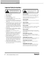 Preview for 2 page of Tannoy VXP SERIES Operation Manual