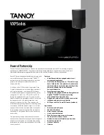 Tannoy VXP SERIES Technical Specifications preview