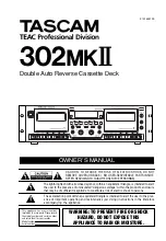 Tascam 302mkII Owner'S Manual preview