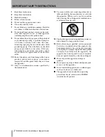 Preview for 2 page of Tascam AV-452 Installation & Support Manual