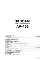 Preview for 24 page of Tascam AV-452 Installation & Support Manual