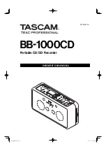 Tascam BB-1000CD Owner'S Manual preview