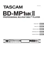 Tascam BD-MP1MKII Owner'S Manual preview