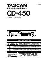 Tascam CD-450 CD-450 Owner'S Manual preview