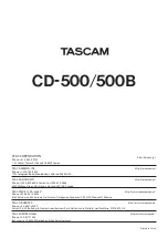 Preview for 40 page of Tascam CD-500 Owner'S Manual