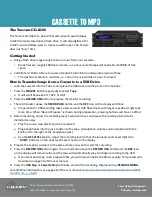 Preview for 1 page of Tascam CD-A580 Getting Started