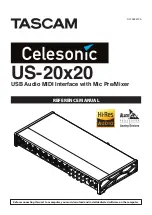 Tascam Celesonic us-20x20 Reference Manual preview