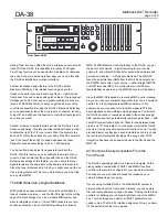 Preview for 2 page of Tascam DA-38 Preliminary Information