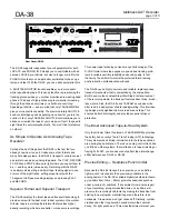 Preview for 3 page of Tascam DA-38 Preliminary Information