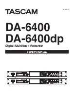 Tascam DA-6400 Owner'S Manual preview