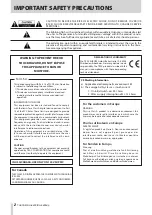 Preview for 2 page of Tascam DA-6400 Owner'S Manual