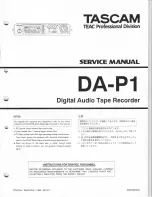 Tascam DA-P1 Service Manual предпросмотр