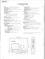 Preview for 2 page of Tascam DA-P1 Service Manual