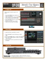 Предварительный просмотр 2 страницы Tascam Digital Portastudio DP-24 Quick Start Manual