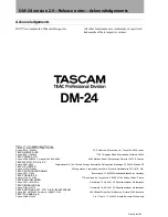 Preview for 28 page of Tascam DM-24 Release Notes