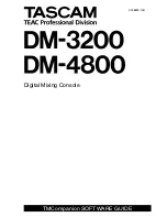 Предварительный просмотр 1 страницы Tascam DM-3200 Software Manual