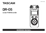 Tascam DR-05 Reference Manual preview