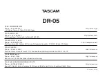 Preview for 112 page of Tascam DR-05 Reference Manual