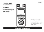 Tascam DR-07 Owner'S Manual preview