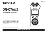 Tascam DR-07MKII Owner'S Manual preview