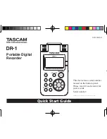 Tascam DR-1 Quick Start Manual preview