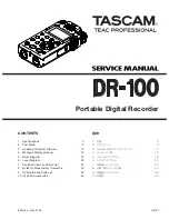 Предварительный просмотр 1 страницы Tascam DR-100 MKIII Service Manual
