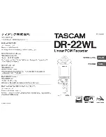 Tascam DR-22WL Owner'S Manual preview