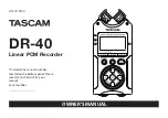 Tascam DR-40 Owner'S Manual preview