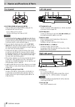 Preview for 8 page of Tascam DR-40X Reference Manual