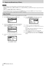 Preview for 14 page of Tascam DR-40X Reference Manual