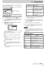 Preview for 61 page of Tascam DR-40X Reference Manual