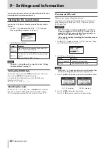 Preview for 36 page of Tascam DR-701D Reference Manual