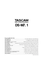 Preview for 40 page of Tascam DS-M7.1 Owner'S Manual