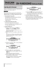 Preview for 2 page of Tascam DV-RA1000HD Release Notes