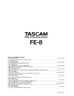 Preview for 12 page of Tascam FE-8 Owner'S Manual