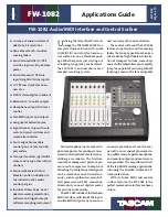 Tascam FW-1082 Application Manual preview