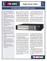 Preview for 1 page of Tascam FW-1804 Application Manual