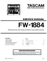 Tascam FW-1884 Service Manual preview