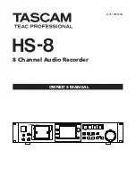 Предварительный просмотр 1 страницы Tascam HS-8 Owner'S Manual