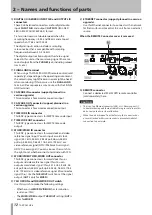 Предварительный просмотр 12 страницы Tascam HS-8 Owner'S Manual