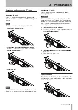 Предварительный просмотр 19 страницы Tascam HS-8 Owner'S Manual