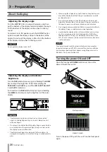 Предварительный просмотр 20 страницы Tascam HS-8 Owner'S Manual