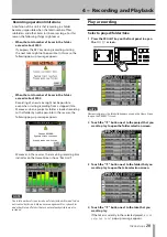 Предварительный просмотр 29 страницы Tascam HS-8 Owner'S Manual