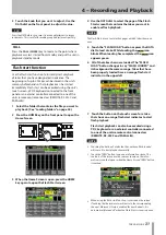 Предварительный просмотр 31 страницы Tascam HS-8 Owner'S Manual